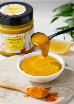 Мёд Immuno Gold с куркумой, имбирём и лимоном, 200 г - Сибирский кедр фото 3