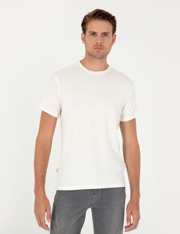 Ekru Slim Fit Basic Ti__rt