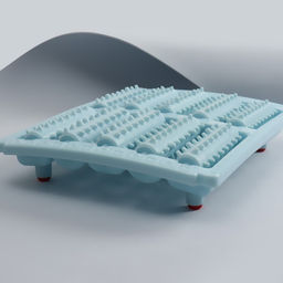 Массажёр «Барабаны», 26×22×5 см, 5 рядов, голубой