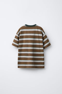 CAMISETA ESTAMPADA RAYAS / Marr?n - Zara фото 3