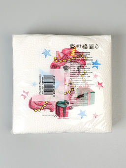 Цена за 2 шт. Салфетки бумажные Лошадка с подарками, однослойные, 24?24 см, 20 шт.