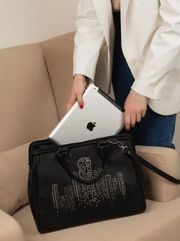 Сумка-саквояж дорожная небольшая из мягкой экокожи. - L-craft фото 9