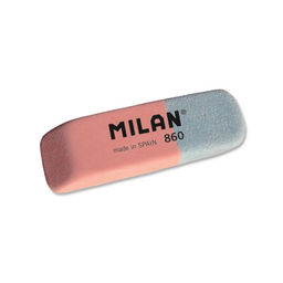 Цена за 2 шт. Ластик каучуковый Milan 860 комбинир. для стирания чернил и графита