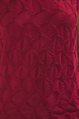 Trendyolmilla Bordo Dokulu Regular/Normal Kal?p Esnek Orme Bluz TWOSS25BZ00268  фото 10