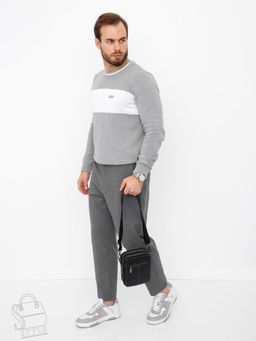 Сумка мужская кожаная 8611S black Fuzhiniao