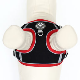 Комплект Sport+, L, поводок 120 х 1,5 см, ОШ 49-56 см, ОГ 56-68 см, вес животного 20-28 кг, чёрный - Пижон фото 8