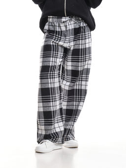 Брюки палаццо спортивные штаны для девочки одежда в клетку UD 7875(5161) кофе/беж клетка - Mini maxi фото 12