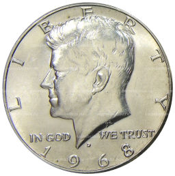 1/2 доллара (50 центов) 1968 года D США