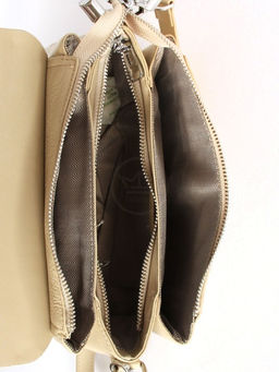 Сумка женская натуральная кожа GU 2033-6638, 3отд, плечевой ремень, бежевый SALE 265816 - Adelia фото 3