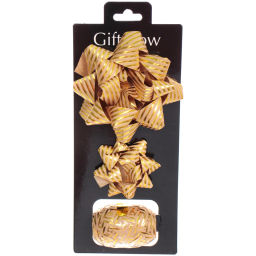 Цена за 2 шт. Набор для декорирования "Параллели судьбы" бант 1,7см, бант 1 см, лента 5мм (10м), Золото