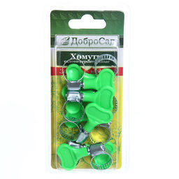 Цена за 3 шт. Хомут обжимной с барашком 16мм 8шт ДоброСад