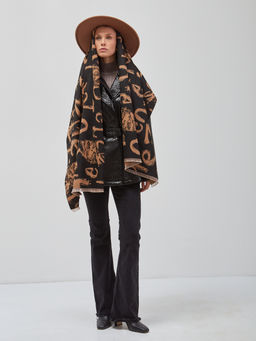 В составе шерсть и кашемир! теплый двусторонний палантин - Tantino фото 13