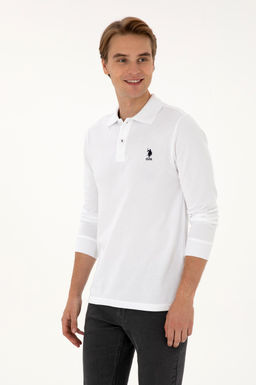 Erkek Beyaz Basic Sweatshirt Sepette S_rpriz _ndirim