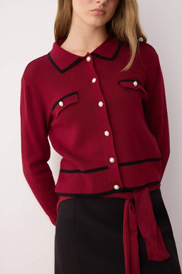 TRENDYOLMILLA Ekru Renk Bloklu Polo Yaka Triko H?rka TWOAW25HI00300 фото 3