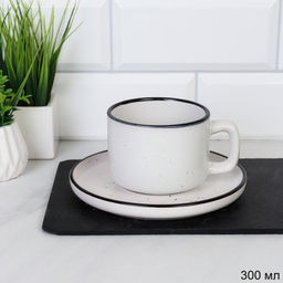 Чайная пара 300 мл Точки / 2pcs/1700 /уп 6/36/