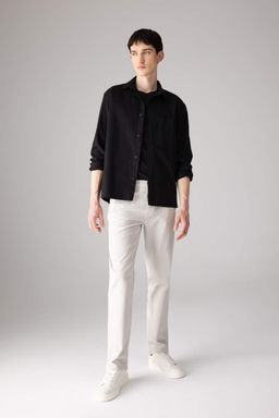 Gabardin Chino Kanvas Pantolon Regular Fit Fermuar Cepli Duz Paca - Defacto фото 6