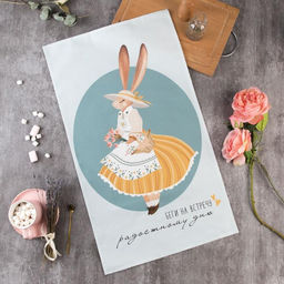 Полотенце Этель Беги на встречу радостному дню 40х73 см, 100% хлопок, саржа 190 гр/м2