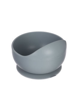 Детская силиконовая тарелка, со слонёнком, цвет серый