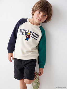 New York Bask?l? Erkek ?ocuk Sweatshirt