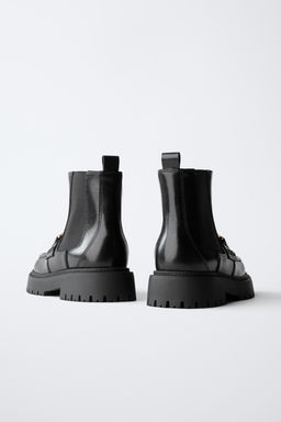 PATENT-FINISH CHELSEA ANKLE BOOTS WITH HEART DETAIL - Zara фото 5
