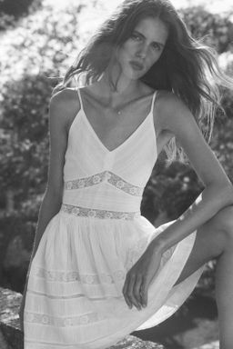 Vestido de algod?n con inserciones de encaje - H&m фото 2