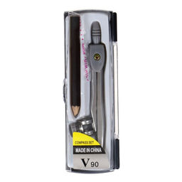 Циркуль металлический 125 мм, с карандашом, в пластиковом пенале (козья ножка), МИКС - Calligrata фото 5