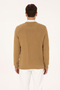 Erkek Comfort Fit Bisiklet Yaka Hardal Kazak - U.s. polo assn фото 5