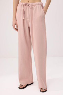 Ac?k Pembe Yuksek Bel Wideleg Tencel Kar?s?ml? Jeans TWOSS26JE00209 - Trendyolmilla фото 4
