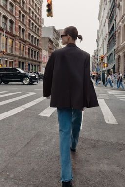 OVERSIZED DOUBLE-BREASTED PINSTRIPE BLAZER - Zara фото 4