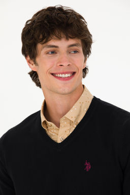 Свитер U.S. Polo Assn черный из хлопка  фото 16