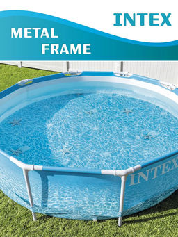 -22% Бассейн каркасный Metal Frame 305х76см, с фильтр-насосом 1250 л/ч INTEX  фото 2