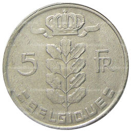Монета 5 франков 1978 года Бельгия  Надпись на французском (BELGIQUE)