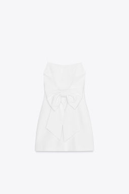 SHORT STRETCH DRESS WITH BOW - Zara фото 6