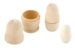 Заготовка для декорирования Mr. Carving DE-039 матрешка дерево d 5.5 см 5.5 х 5.5 х 10.5 см 3 места  фото 3