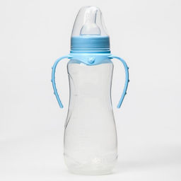 Бутылочка для кормления M&B, классическое горло, с ручками, от 0 мес., 250 мл., приталенная, МИКС