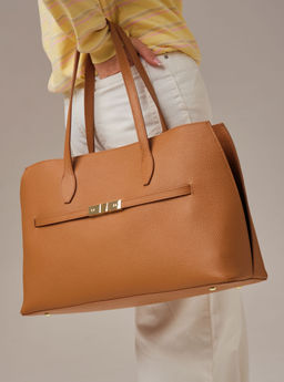 Кожаная сумка Bossy DBR 31382 коричневый лист  фото 6