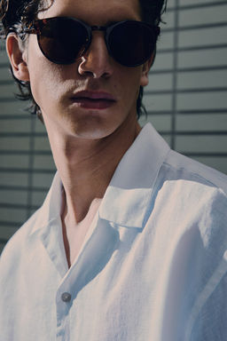 Camisa resort de lino Relaxed Fit - H&m фото 4