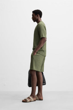 RELAXED FIT JACQUARD BERMUDA SHORTS - Zara фото 20