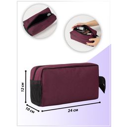 Косметичка на молнии, цвет бордовый - Simaland фото 9