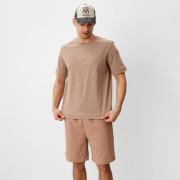 Футболка мужская из органического хлопка MINAKU REGULAR FIT: бежевая, р-р 50