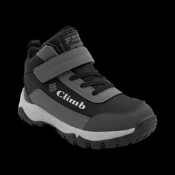 Ботинки мембранные на меху А8866-3 черно серые