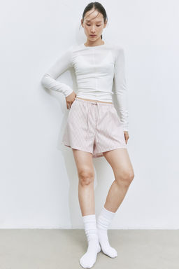Pack de 2 pantalones cortos de pijama en popelina - H&m фото 2