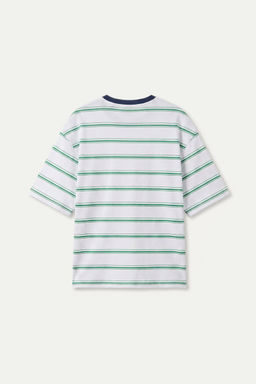 %100 Pamuk Boxy Fit K_sa Kollu Ti__rt