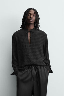 FLUID TEXTURED POLO SHIRT - Zara фото 2