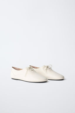 BLUCHER CORDONES PIEL / Blanco - Zara фото 2