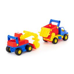 КонсТрак, автомобиль-самосвал + КонсТрак, экскаватор колёсный (в коробке) - Полесье фото 4