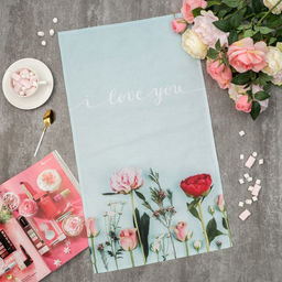 Цена за 2 шт. Полотенце "Этель" I love you 40х73 см, 100% хлопок, саржа 190 г/м²