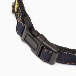 Ошейник Джинс, чёрный подклад, ширина 2 см - Пижон фото 3