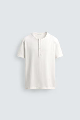 HENLEY NECK T-SHIRT - Zara фото 7