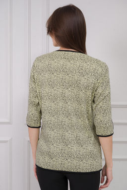 Кофта женская из интерлока Анфиса лимонная рябь - Амадэль фото 12